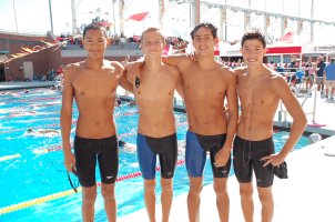 Teen boy swimmers