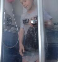 boy in shower spycam