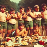 AI GEN - Chubby Boys in Camp/Scout Uniform at Cook Outs Mix