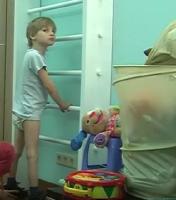 Boy in diaper in room (1)