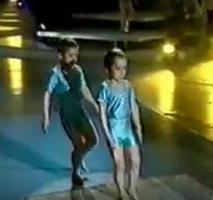 Two dancers boys, kids in blue