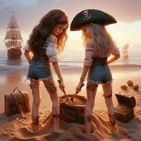 AI kids girls pirates short pant