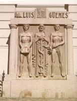 Argentina, Buenos Aires (School of Medicine, University of Buenos Aires) - by Riganelli, Agustin (1890-1949), street boy, 1913; monument to Luis Guemes, 1935-37