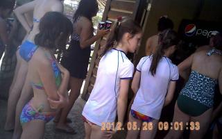 Girls Swimming at Holiday World Splasin' Safari 2012 Day 3 (Hidden Camera)