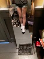 sissy Pantyhose heels skirts and shorts  3