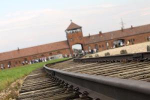 Делегация израильских военных в концентрационном лагере Освенцим (Польша)