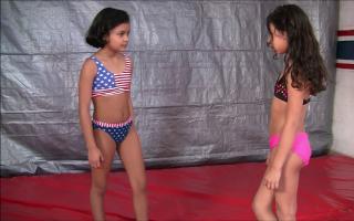 girl vs girl bikini-wrestling/grappling