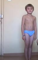 little boy in undie exam