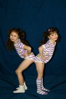Two Little girls in socks