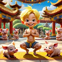 Boys and Pigs 05 🐷😜 Yoga Pigboys (Cartoon)