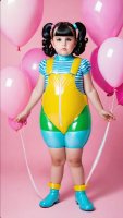 Rubber Chubbies - Girls Inflatable Shortalls