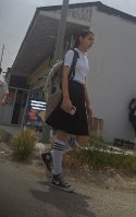 Little school girl (Upskirt) Summer