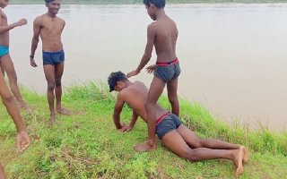 Boys playing on the Rivers 4