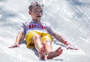 Boys on the Slide, soapy fun