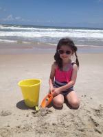 girls building sand castles