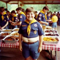 AI GEN - Chubby Boy Scouts and Cub Scouts