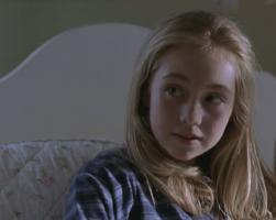 Blond girl in movie "The shoes of Christmas"