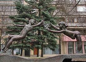 Belarus, Minsk (Vera Khoruzhei street, in front of Kupalovskaya library)