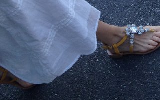 Candid feet and sandals