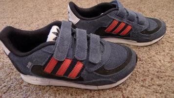 Boys Adidas Sneaker - ZX850 Trainers blue white red