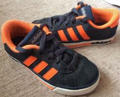 Boys Adidas Sneaker - Suede Trainers blue orange white