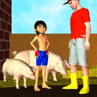 Boys and Pigs 14 🐷 😄 Ty, the cheecky Boy (Cartoon)