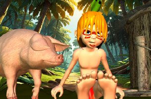 Boys of the Jungle 🐷😄 The Jungleboys Pig Story  (Cartoon)