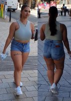 CANDID: Fat arab teen piggy shows off legs