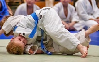 Judo boys in action